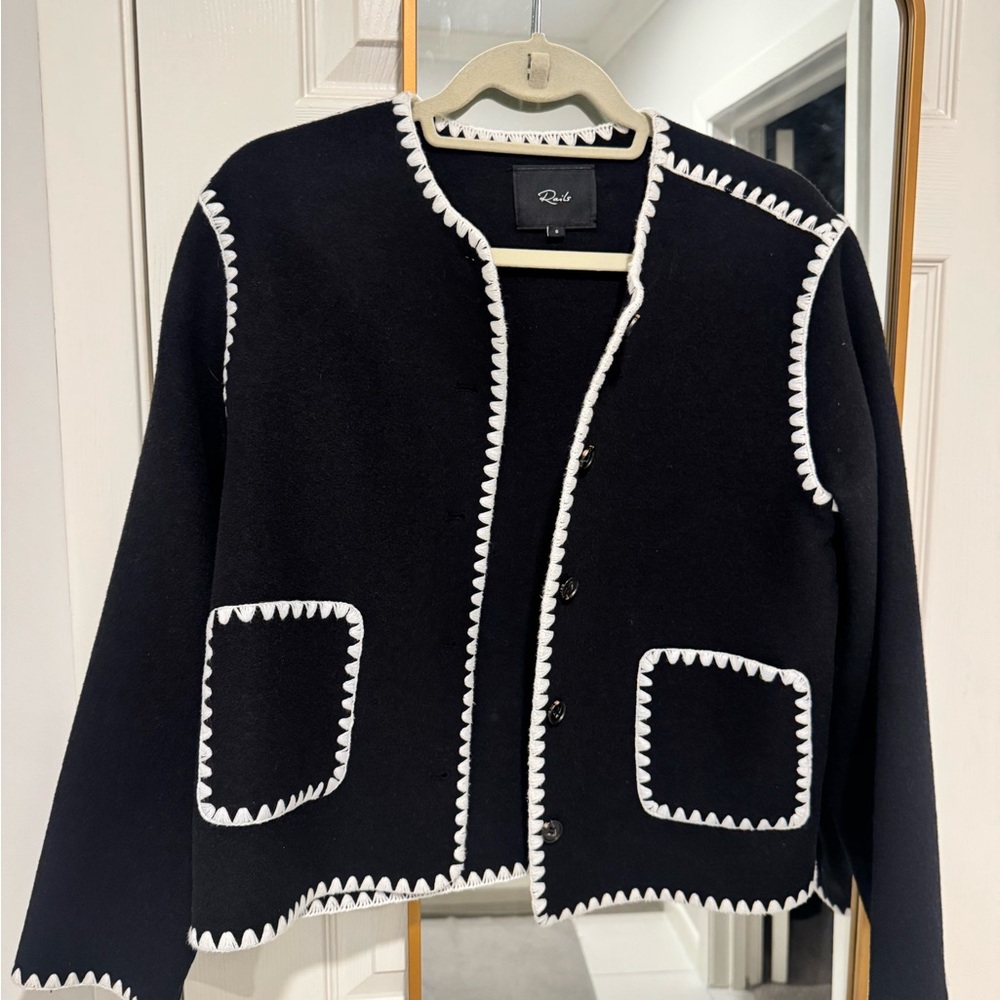 Rails Black and White Trim Blazer